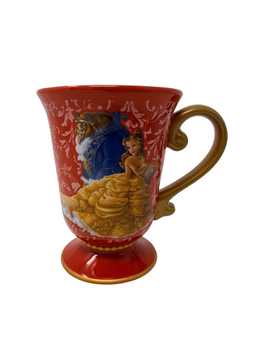 Disney Store Fairytale Belle Beast Designer Mug Beauty & The Beast Pedestal Cup